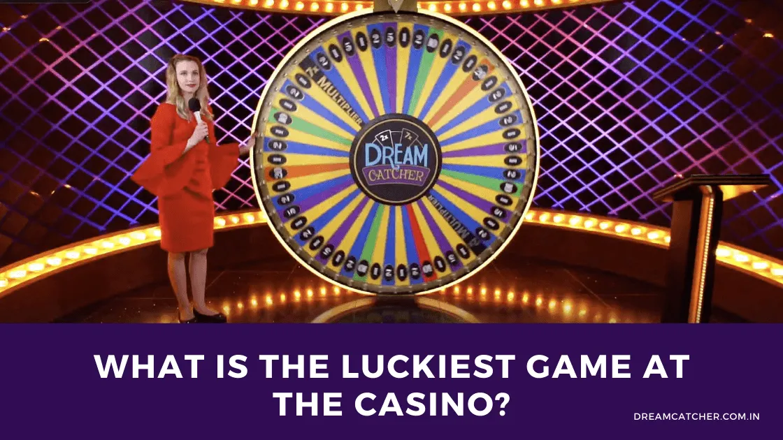 Blogs 2 Female host presenting the Dream Catcher casino game wheel